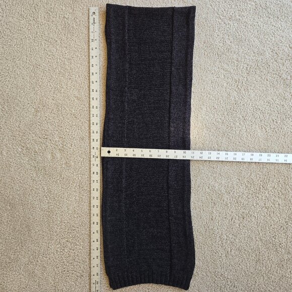 Marled Cashmere Black + Grey Scarf FLAW - Picture 2 of 15